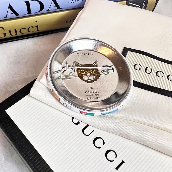 Gucci X Liberty Whimsical Logo Pin/Brooch - Picture 3 of 8